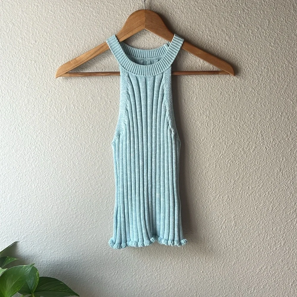 Pilcro Halter Ribbed Sweater Tank - Picture 3 of 6